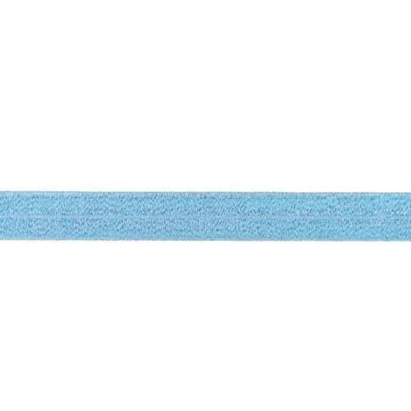 32261.jpg Fold-over elastic with glitter in light blue, 2 cm wide (25 m pack)