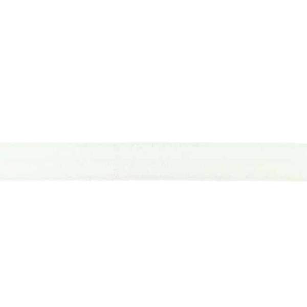 Foldeelastik med glimmer i råhvid, 2 cm bred