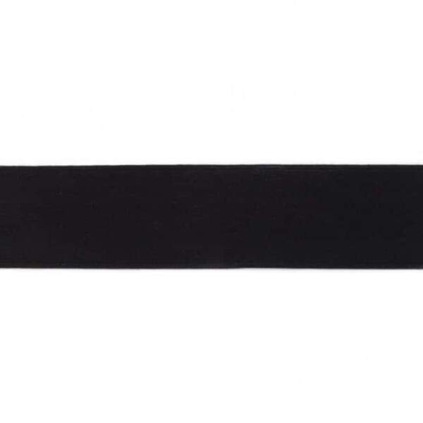 Solid colour elastic 40mm black - 4 cm wide waistband elastic
