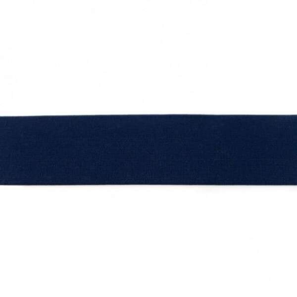 Solid colour elastic 40mm in navy, 4 cm wide, 25 meter pack