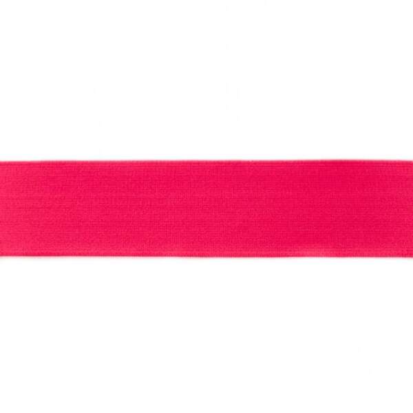 Solid colour elastic 40mm in fuchsia, 4 cm wide, 25 meter pack