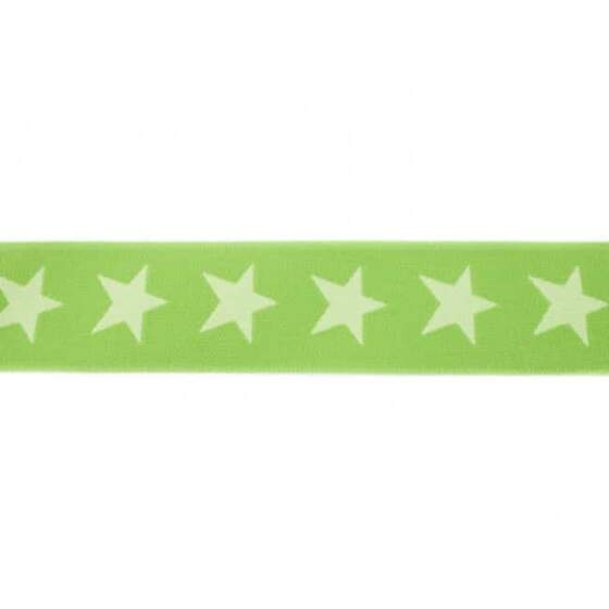 Elastinen nauha tähdillä - 40mm - Lime