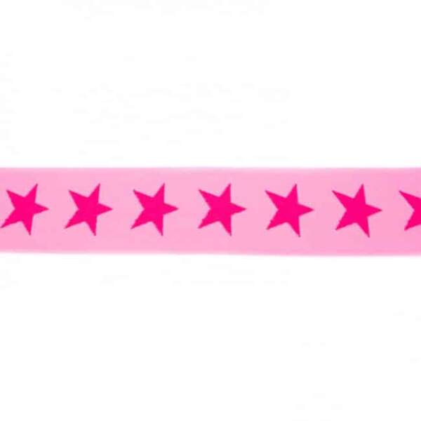 42503_2.jpg Elastic with stars 40mm light pink in 92% polyamide and 8% elastane