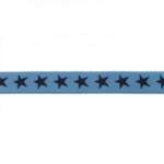 Jeans coloured elastic with stars 20 mm wide in 2 colours