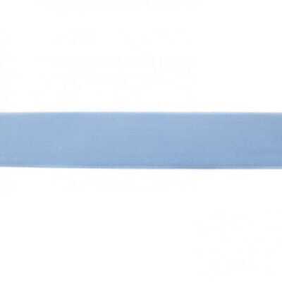 Solid colour 40mm elastic in dusty blue, 4 cm wide