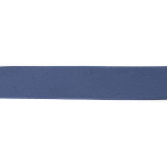 Ensfarvet elastik - 40mm - Jeans