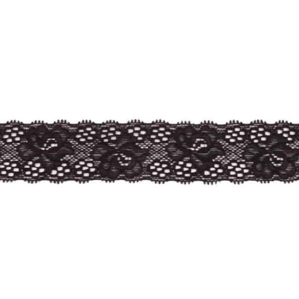 43944-min.jpg Blonde med stræk sort 3 cm elastisk blondebånd