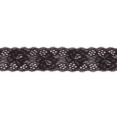 Lace with stretch - Black