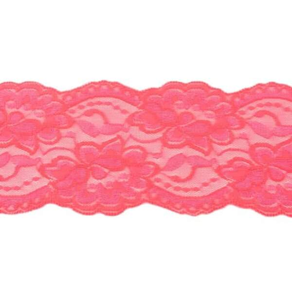44432.jpg Patterned lace - Coral, stretch lace 7.8 cm