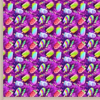 Jersey print with colorful ice cream - purple - Image 1