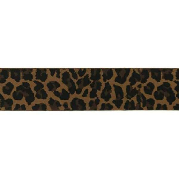 522-32991.jpg Brown leopard pattern elastic 40mm, 25-metre pack