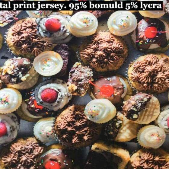 Jersey print med muffins