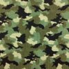 Camouflage-gobeliinikangas, jacquard-kudottu abstrakti kuvio army-sävyissä