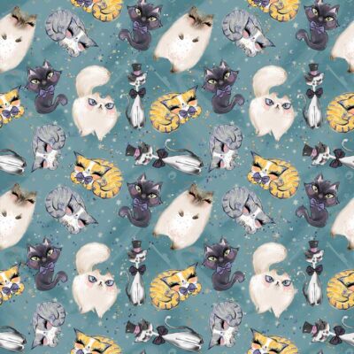 Jersey print with funny cats - 2 - Image 1