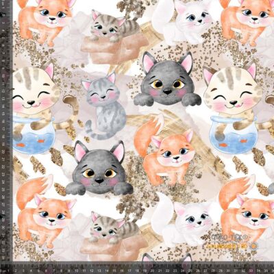 Jersey print with cute cats 3