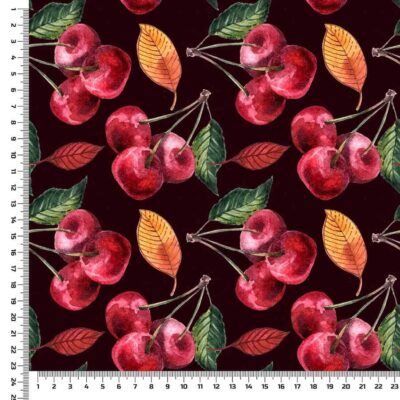 Jersey print with cherries - Image 1