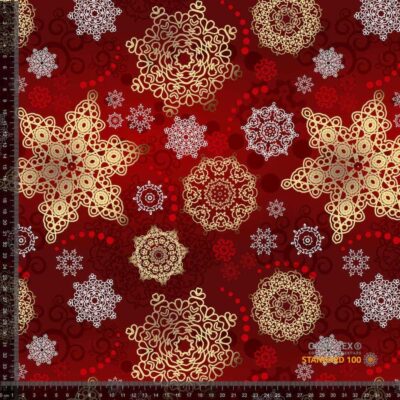 Jersey print with gold snowflakes - Image 1