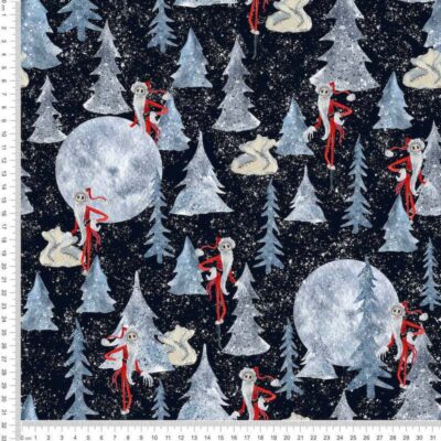 Jersey print with spooky man and trees - Image 1
