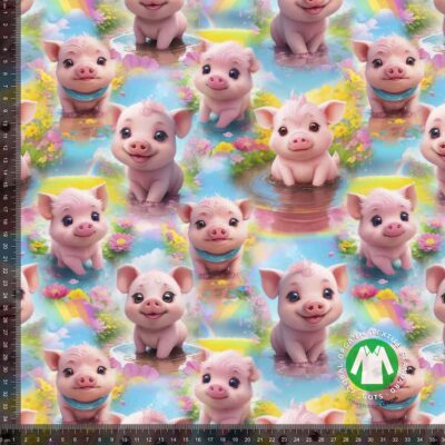 Jersey print with cute pigs 1