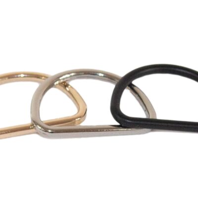 D-ringe 38 mm i messing til tasker