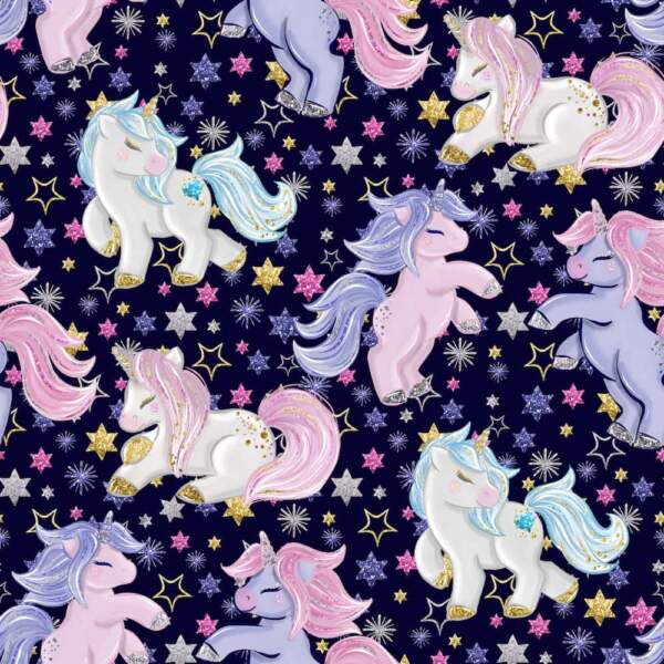 Glitter-unicorn-min-1.jpg Lilac unicorn print digital print jersey fabric 220 g/m²