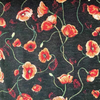 Gobeliini – Black piony jacquard-kudottu kukallinen sisustuskangas