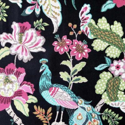 Riikinkukko-kuvioinen jacquard-kudottu gobeliinikangas, leveys 140 cm