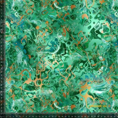Jersey print with green/gold marble - Image 1
