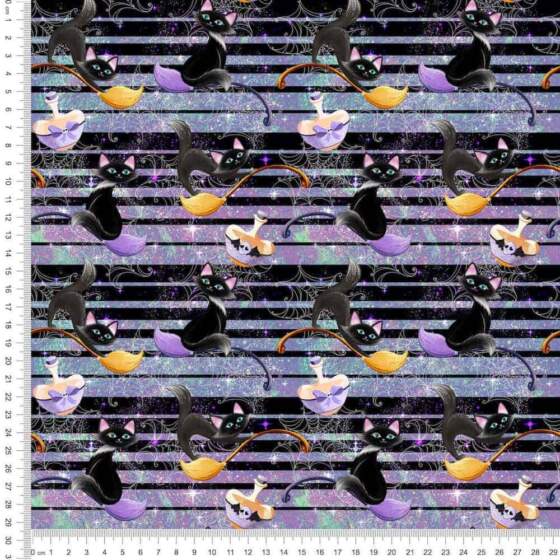 Jersey print med katte og koste