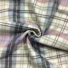 Tweed tern lilla og blå vævet stof 70 bomuld 30 polyester