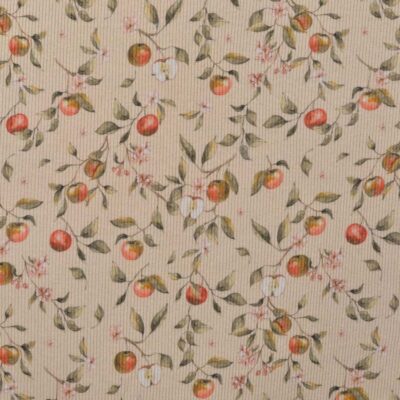 Rib jersey with elegant apples - Sand - Image 1