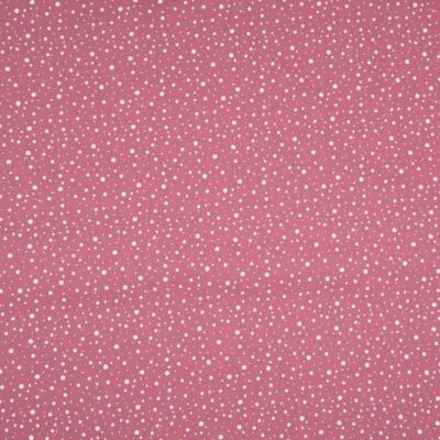 Prikker gammelrosa bomuldsjersey i 100% bomuld med Oeko-Tex Class 1