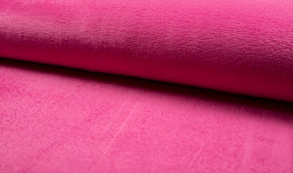 Fuchsia wellness fleece 850 g/m² – ensfarvet polyester fleece fra Jydsk Stoflager