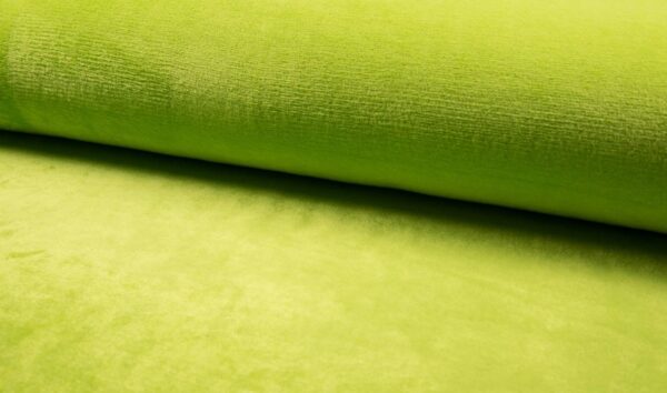 Lime wellness fleece 850 g/m² – ensfarvet polyester fleece fra Jydsk Stoflager