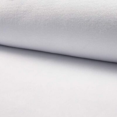Hvid fleece i 100% polyester, 280-290 g/m² og 145-150 cm bred