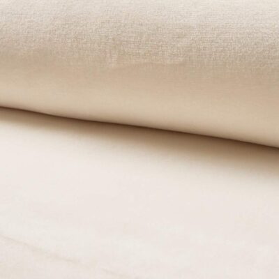 ECRU wellness fleece i lys naturlig farve, 850 g/m² – blødt polyesterstof til fritidstøj