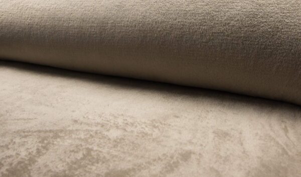 TAUPE wellness fleece i mørk grå-beige, 850 g/m² – blødt isolerende polyesterstof