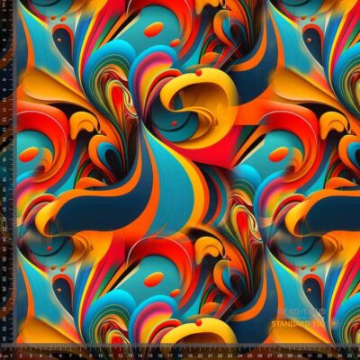 Jersey print with abstract colorful pattern - Image 1