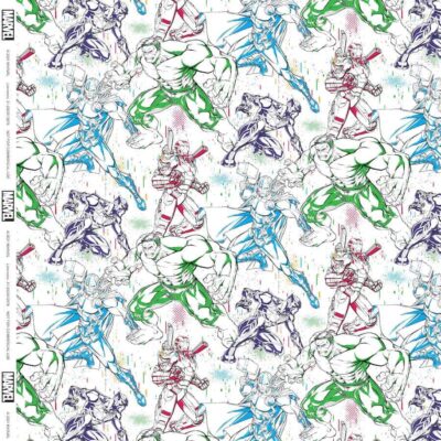 License print with superheroes - Image 1