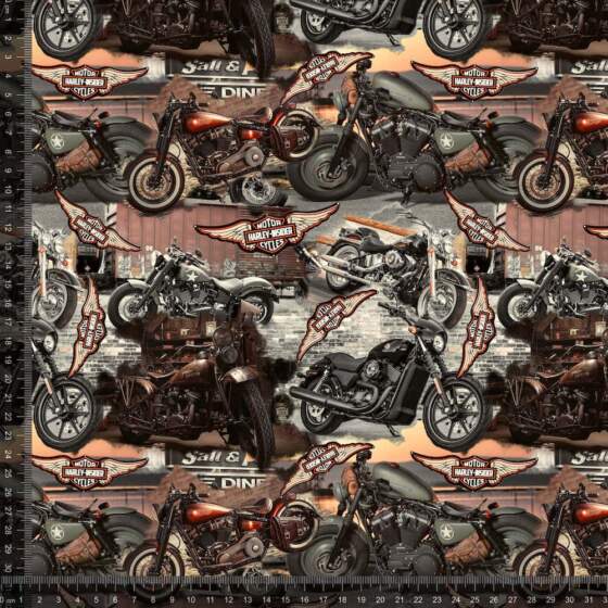 Jersey print med motorcyckler - Billede 1