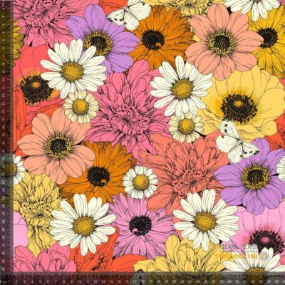 Jersey print with flower power 2 - Image 1