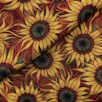 Detail of Gobelin Nicosia with flowers and textured weave