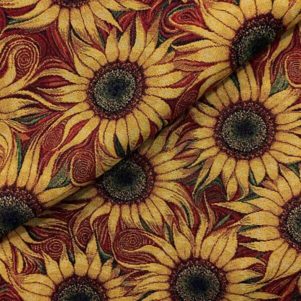Detail of Gobelin Nicosia with flowers and textured weave