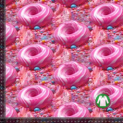 Jersey print with pink glaze donuts - Image 1