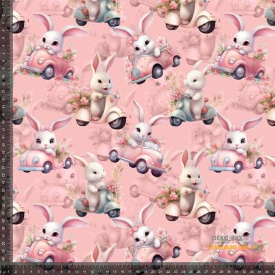 Jersey print with cute bunnies - Image 1
