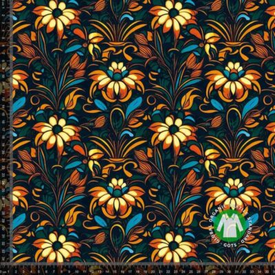 Jersey print with 70's retro garden 2 - Image 1
