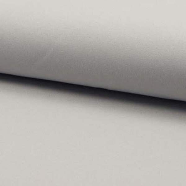 Bi-stretch fabric light grey in 100% polyester, 170 g/m², 150 cm wide