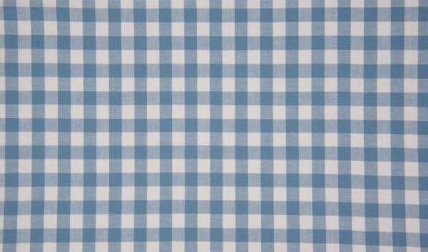 Dusty blue checked canvas in 10 mm checks, woven cotton structure