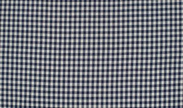 5 MM Navy -- navy blue and white checked cotton canvas in 100% cotton