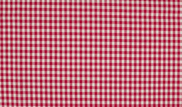 5 MM RED -- checked canvas in 100% cotton with red and white 5 mm check pattern